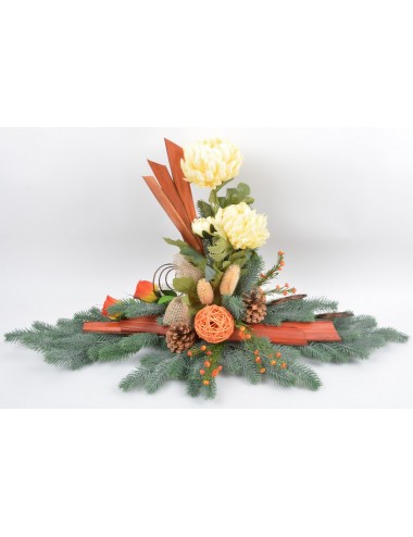 SOCLE GRANIT CHRYSANTHEME...