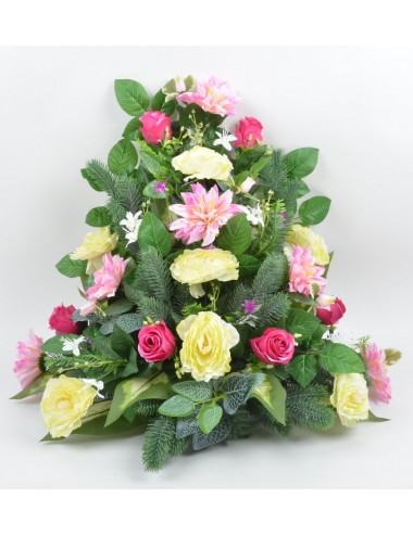 DEVANT DE TOMBE PM DALHIA RENONCULE BOUTON BEAUTY GREEN