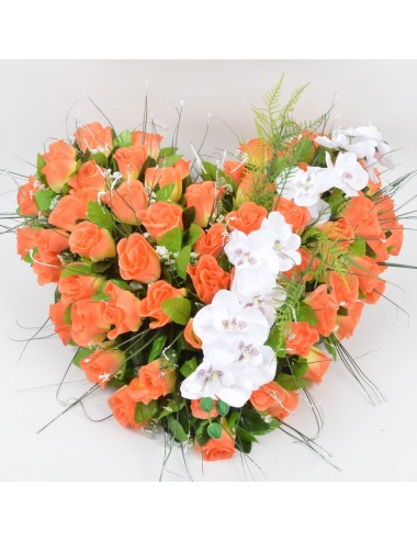 COEUR ORCHIDEE BOUTON SALMON