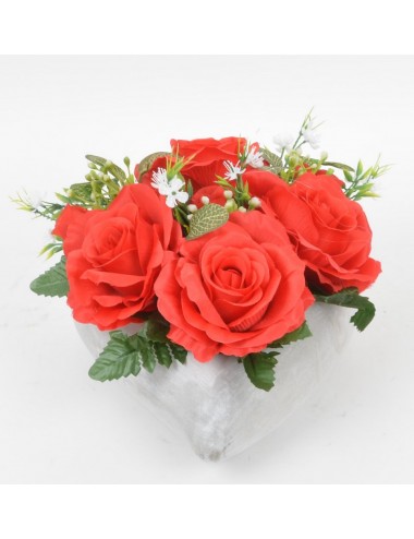 COEUR VIRGULE GM ROSE RED