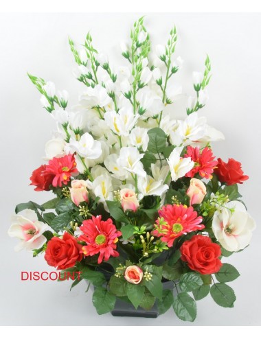 OCEA 32 CM GERBERA GLAIEUL MAGNOLIA ROSE RED WHITE