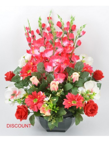 OCEA 32 CM GERBERA GLAIEUL MAGNOLIA ROSE RED PINK