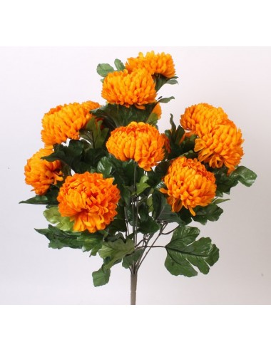 ORANGE CHRYSANTHEME BOULE X14