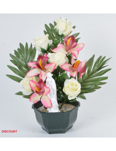 COUPE 15 CM ORCHIDEE ROSE VIERGE X9 ASS
