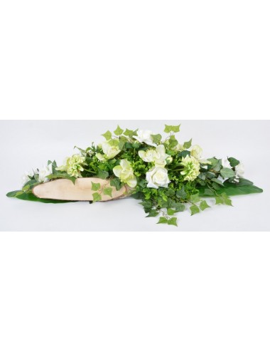 COUSSIN DALHIA ROSE BRANCHUS ORCHIDEE WHITE GREEN