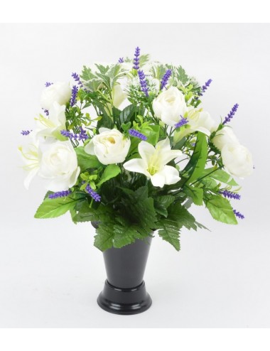 BOUQUET DE VASE POMPON LAVANDE ASS