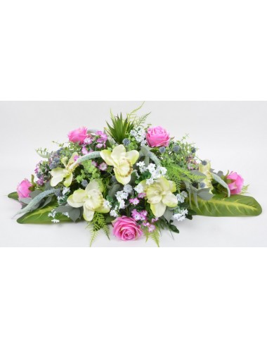 COUSSIN ROSE FLEURETTE GRAMINEE PINK
