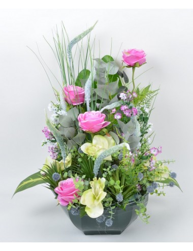 OCEA 30 CM ROSE FLEURETTE GRAMINEE LILAC