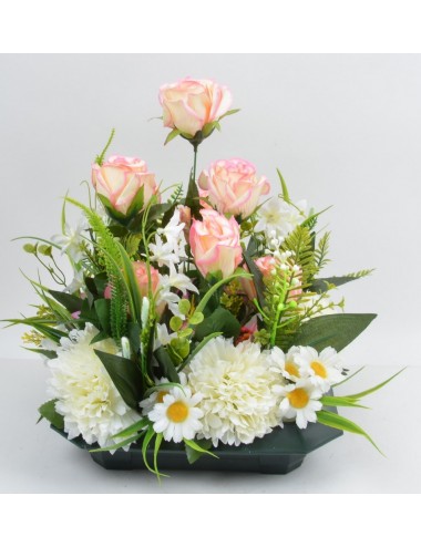 PLATEAU CARRE POMPON ORCHIDEE FLEURETTE RED